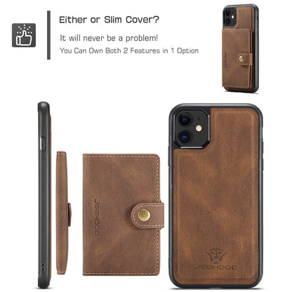 Magnetic Detachable Card Holder iPhone 11 Pro Case Leather Flip