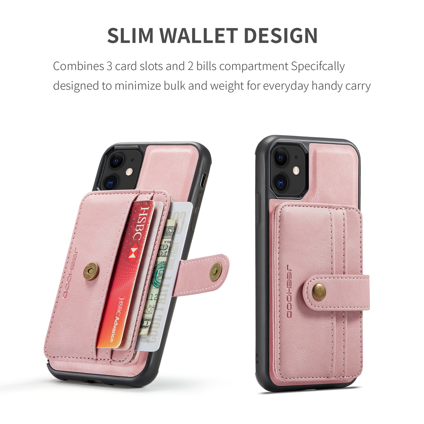 Powerful Magnetic Card Holder iPhone 11 Pro Max Case Detachable