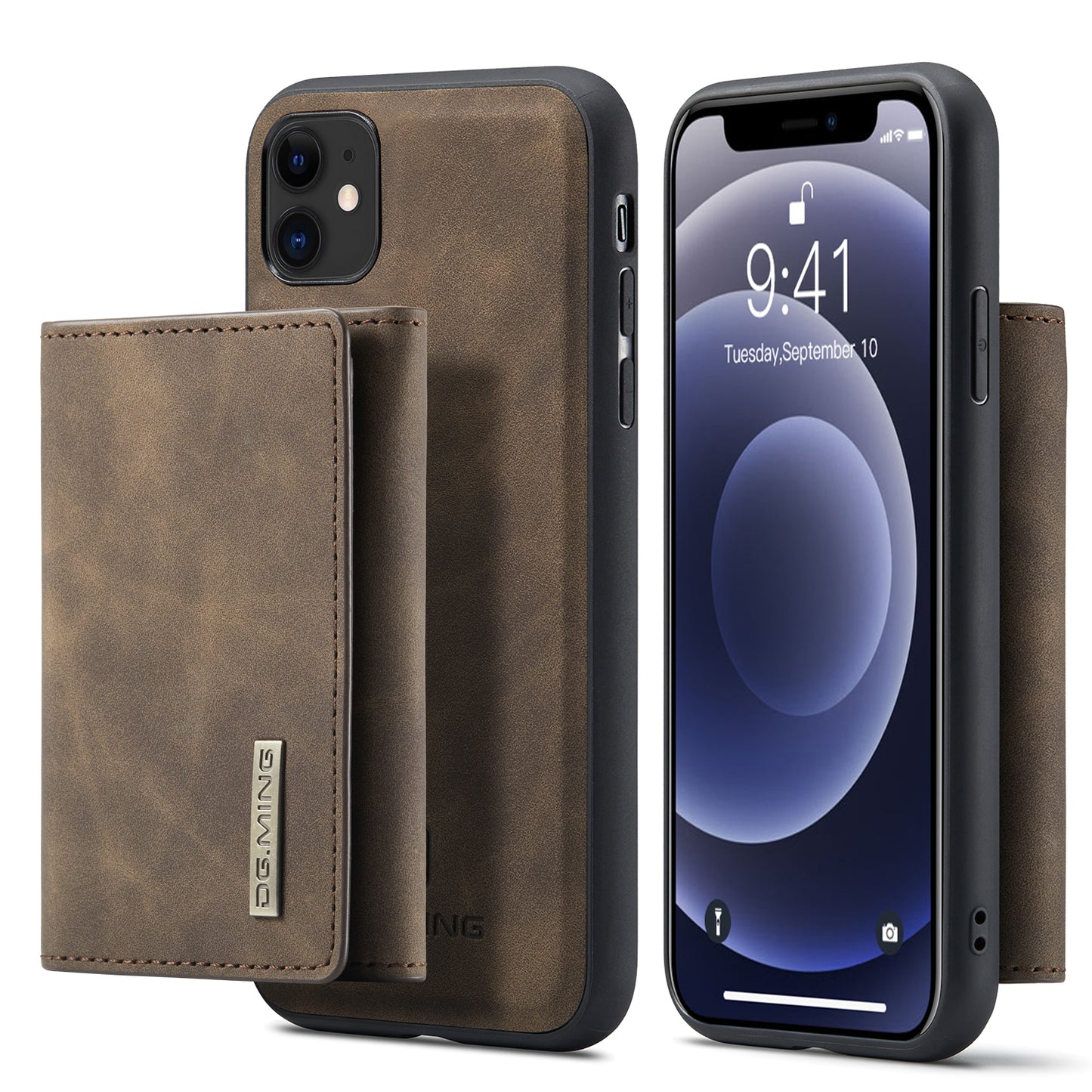 Retro Detachable Fold Wallet iPhone 11 Case Magnetic Clip