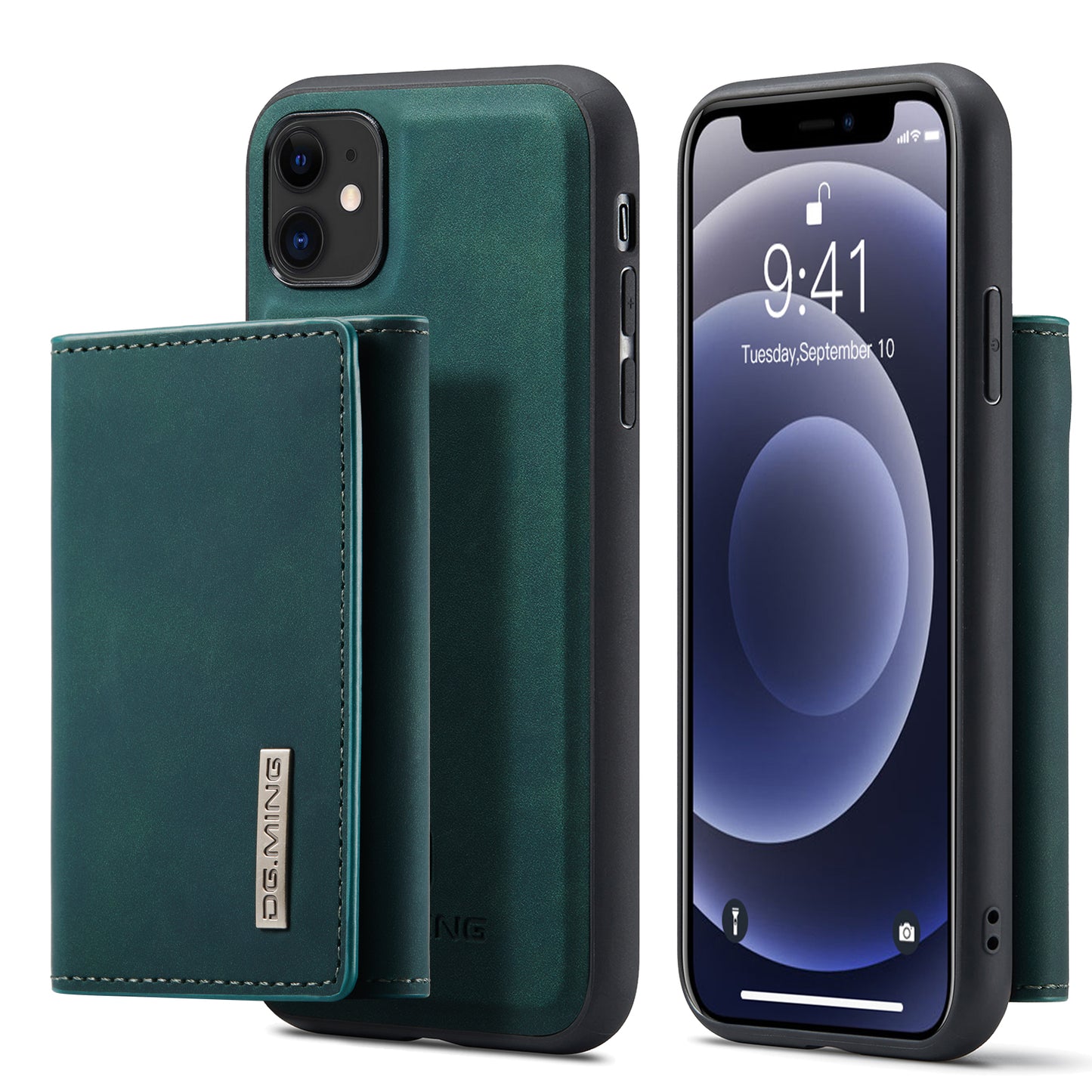 Retro Detachable Fold Wallet iPhone 11 Case Magnetic Clip