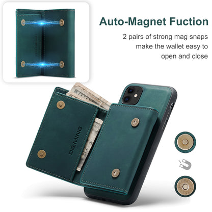 Retro Detachable Fold Wallet iPhone 11 Case Magnetic Clip