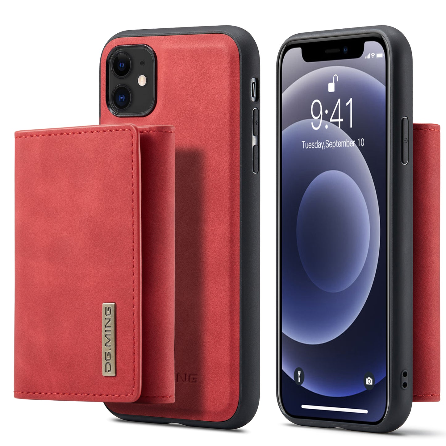 Retro Detachable Fold Wallet iPhone 11 Case Magnetic Clip