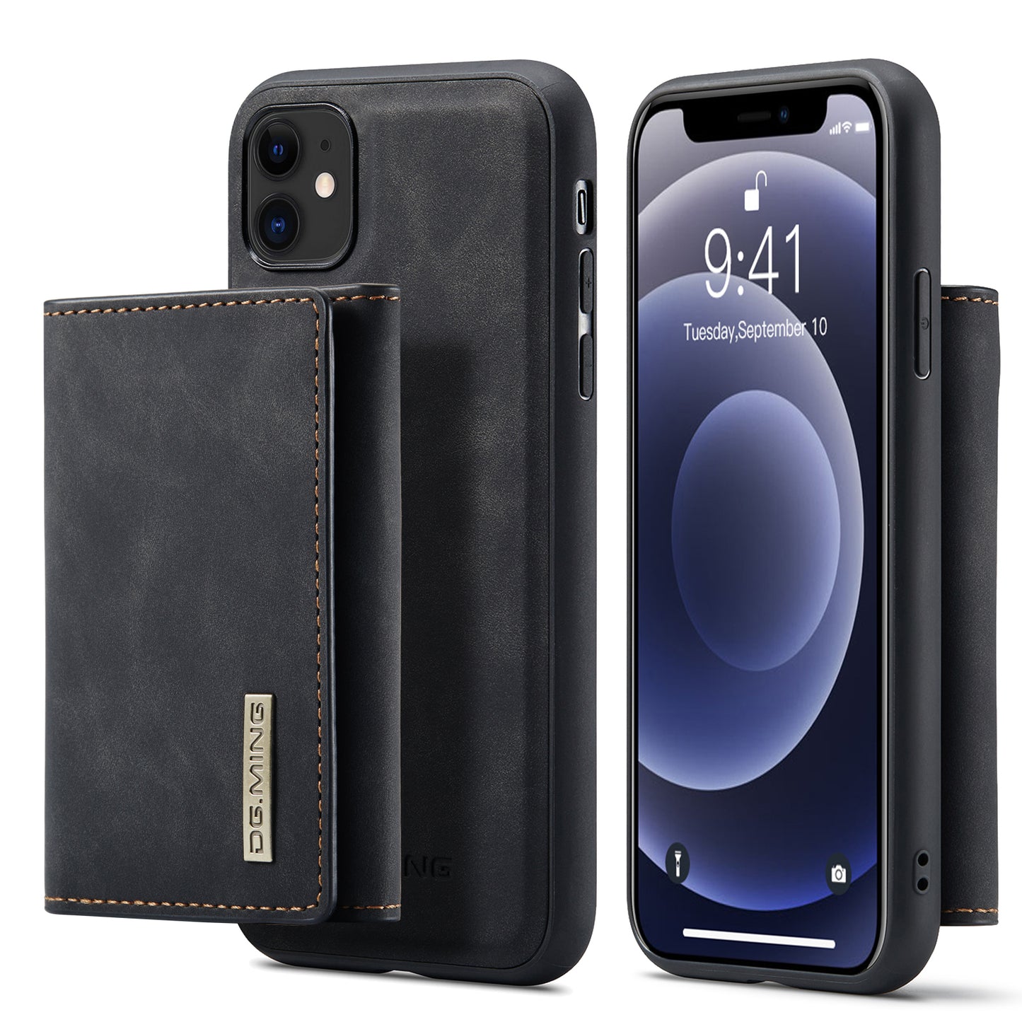 Retro Detachable Fold Wallet iPhone 11 Case Magnetic Clip