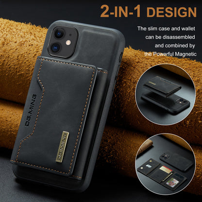 Retro Detachable Fold Card Holder iPhone 11 Case Magnetic Clip