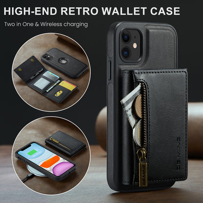 Wallet Detachable Tri-fold iPhone 11 Case Muilti Card Slots