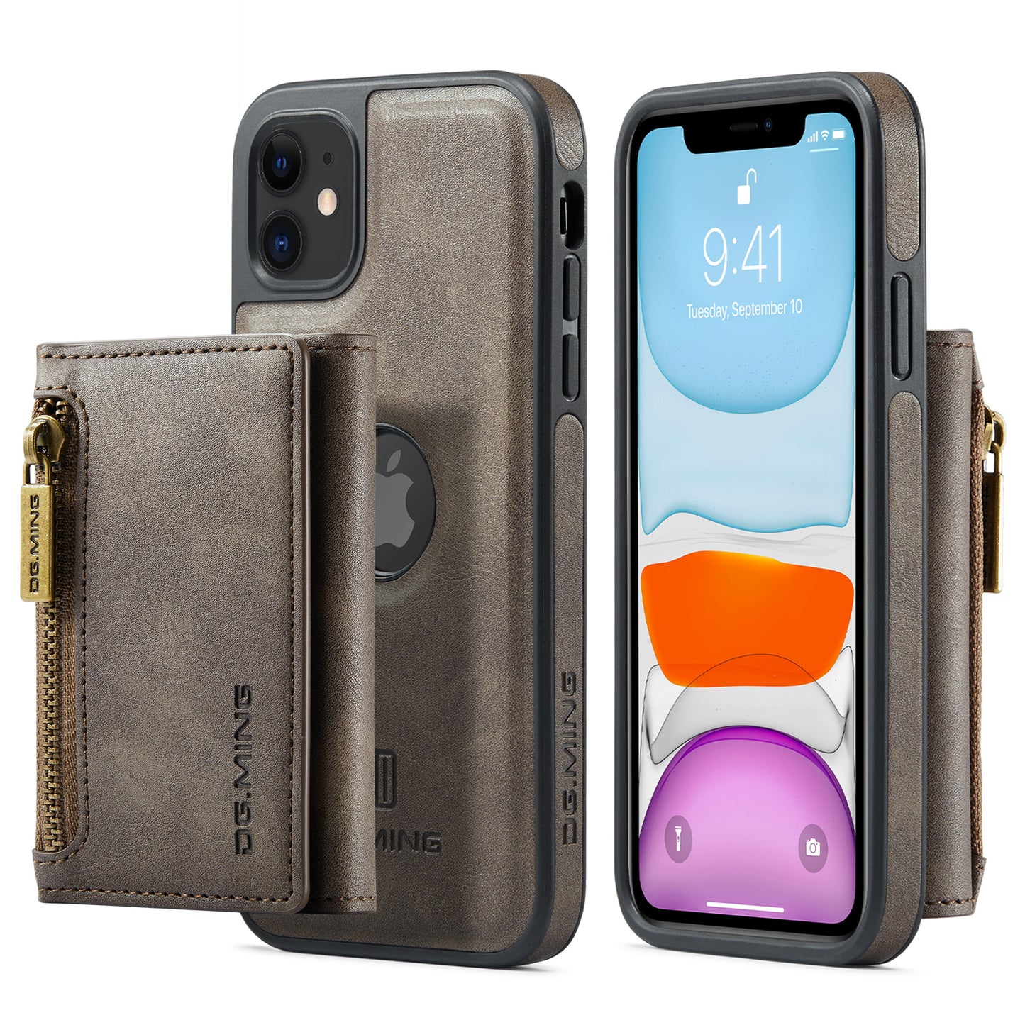 Wallet Detachable Tri-fold iPhone 11 Case Muilti Card Slots