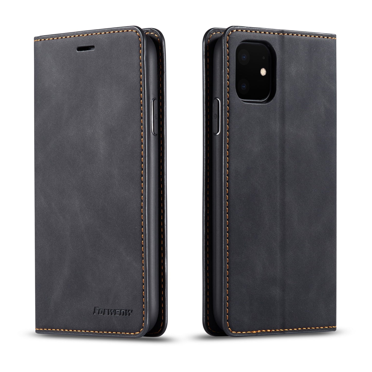 Illusion Slim Retro Leather iPhone 11 Case Magnetic