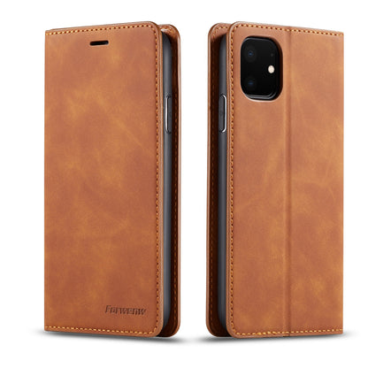 Illusion Slim Retro Leather iPhone 11 Case Magnetic