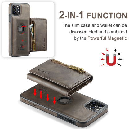 Wallet Detachable Tri-fold iPhone 11 Pro Max Case Muilti Card Slots