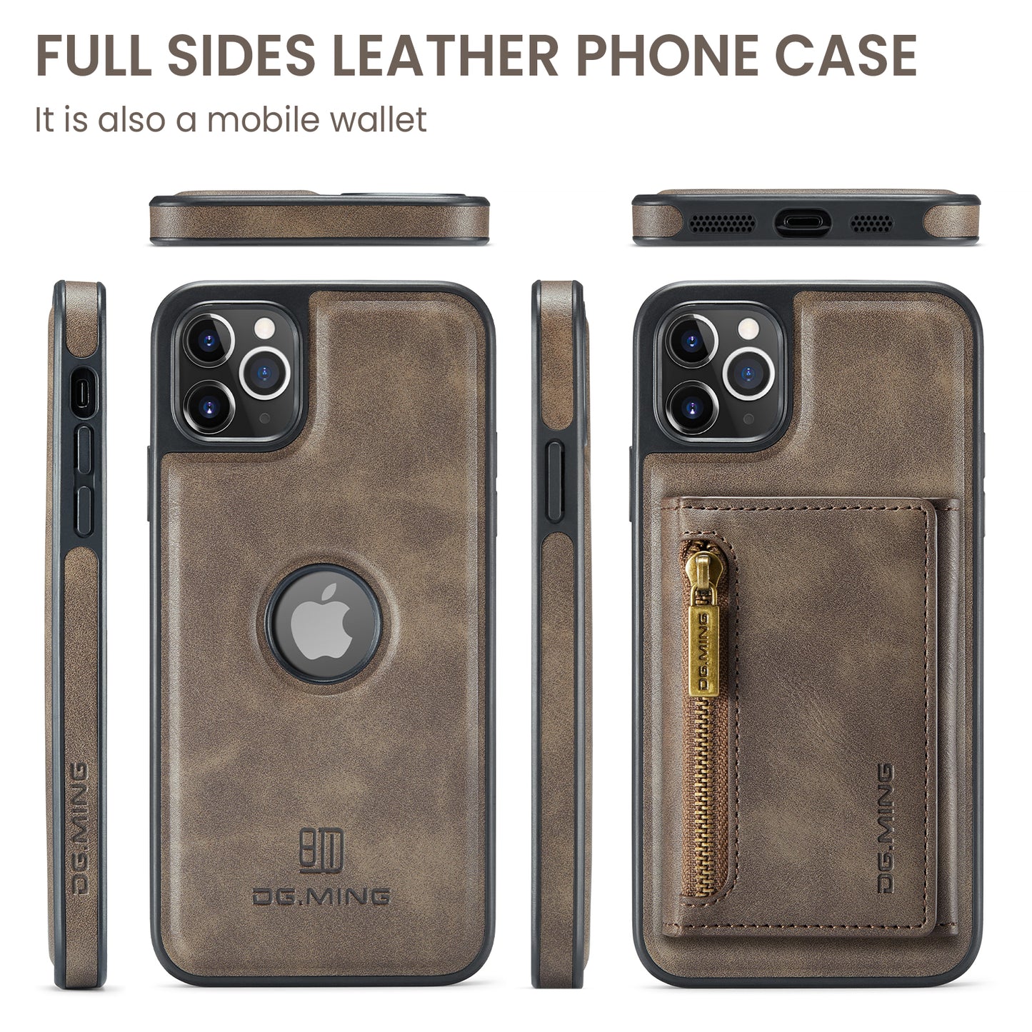 Wallet Detachable Tri-fold iPhone 11 Pro Max Case Muilti Card Slots