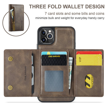 Wallet Detachable Tri-fold iPhone 11 Pro Max Case Muilti Card Slots