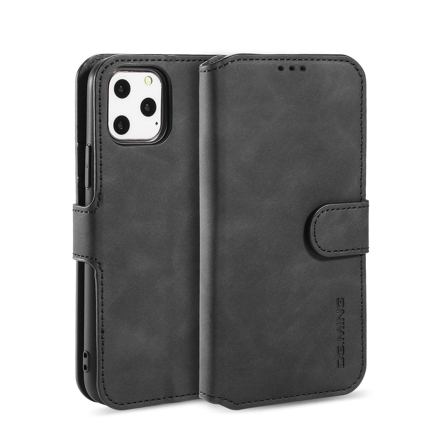 Retro Leather Edge iPhone 11 Pro Case with Hand Strap