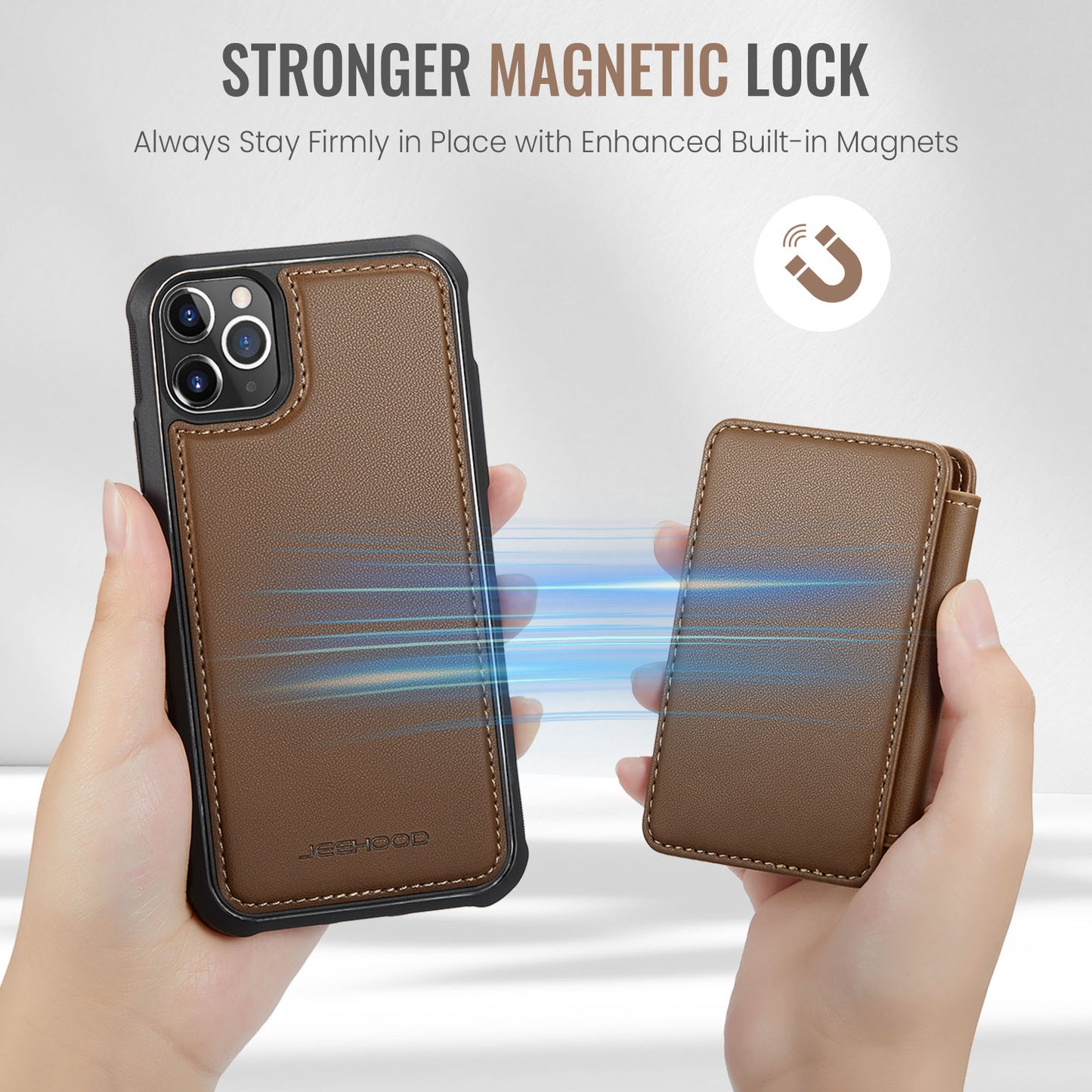 Magnetic Card Holder iPhone 11 Pro Case Detachable RFID Blocking