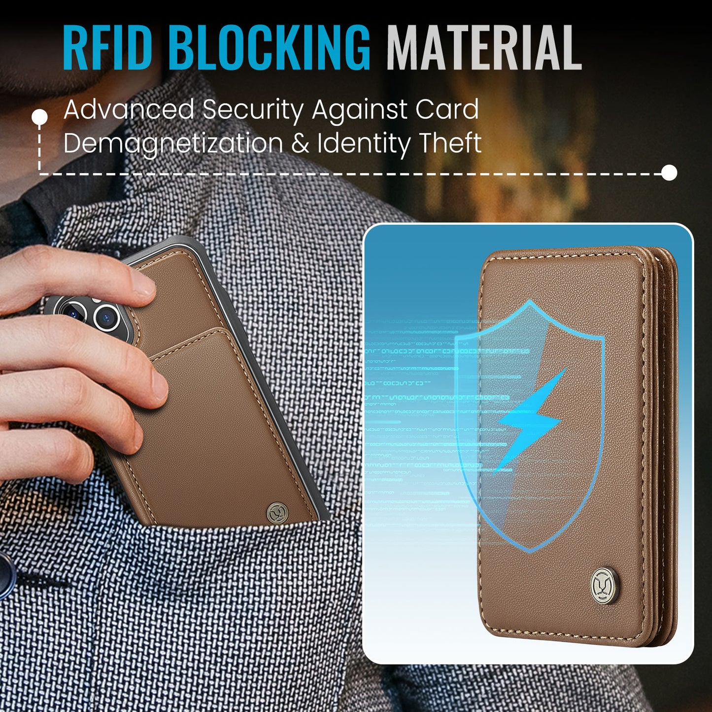 Magnetic Card Holder iPhone 11 Pro Case Detachable RFID Blocking