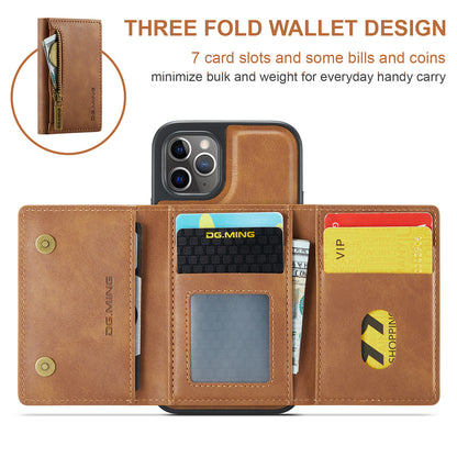 Wallet Detachable Tri-fold iPhone 11 Pro Case Muilti Card Slots