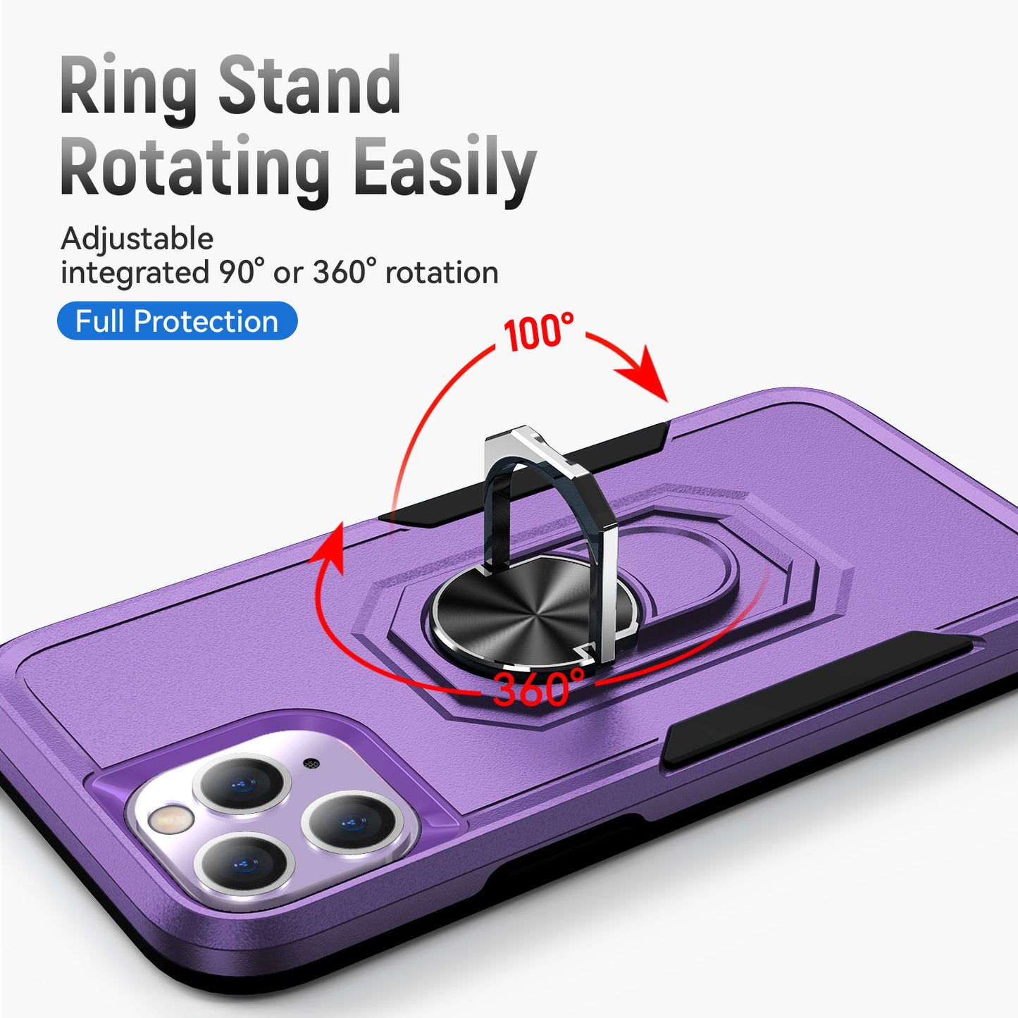 Pioneer iPhone 11 Pro Max Case Rotating Ring Stand