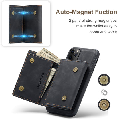 Retro Detachable Fold Wallet iPhone 11 Pro Max Case Magnetic Clip