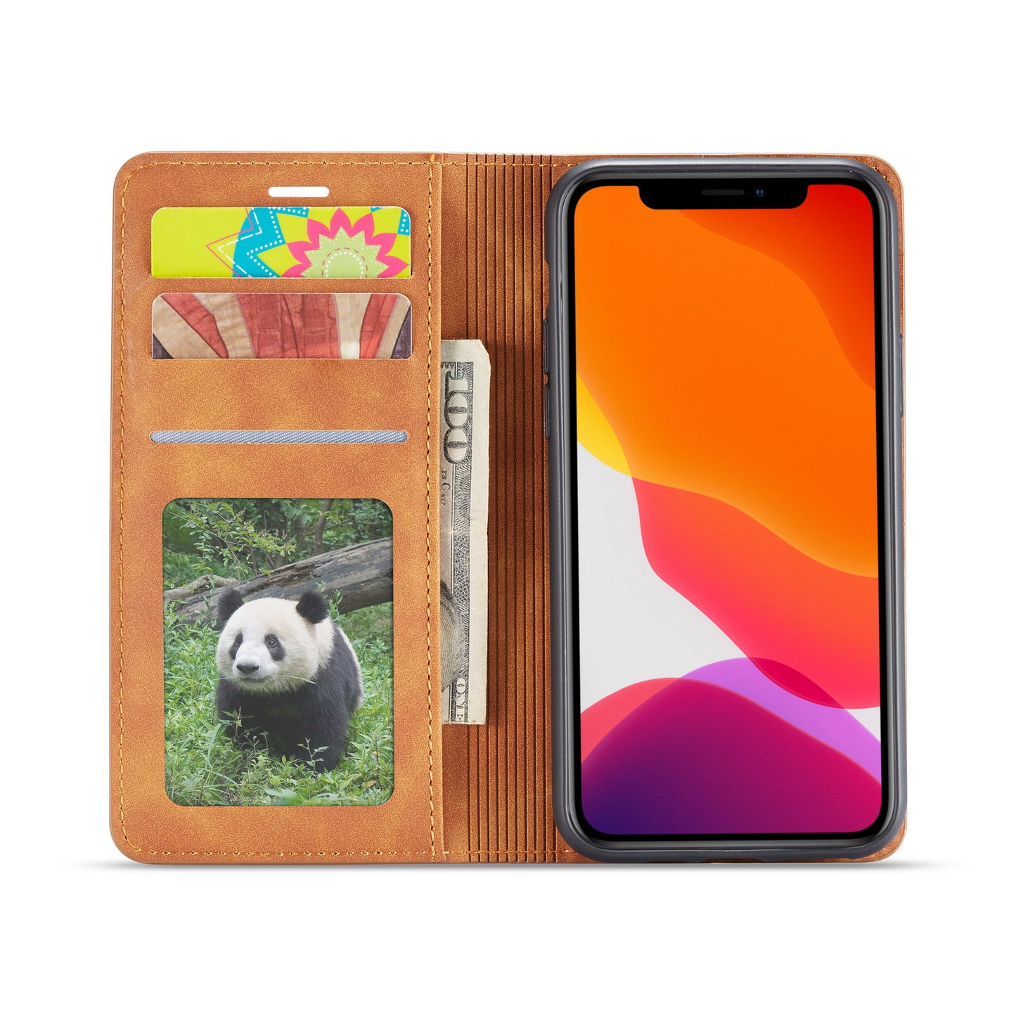 Illusion Slim Retro Leather iPhone 11 Pro Max Case Magnetic