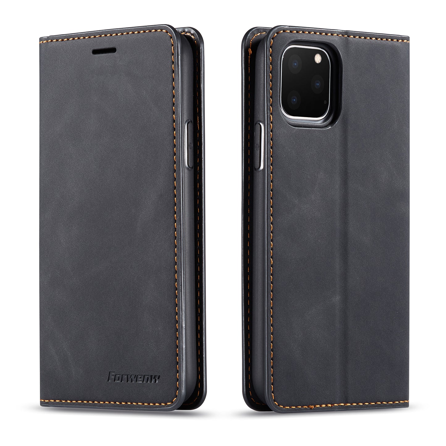 Illusion Slim Retro Leather iPhone 11 Pro Max Case Magnetic