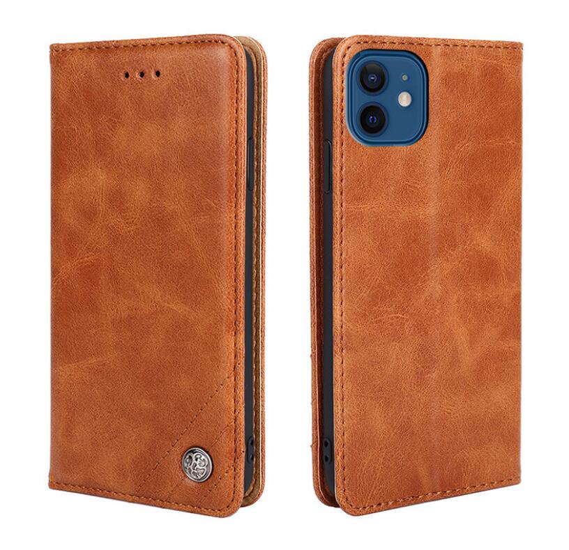 Triangle Stitching Leather iPhone 11 Pro Max Case Flip