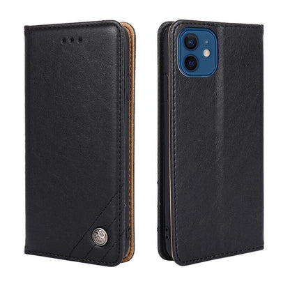 Triangle Stitching Leather iPhone 11 Pro Max Case Flip