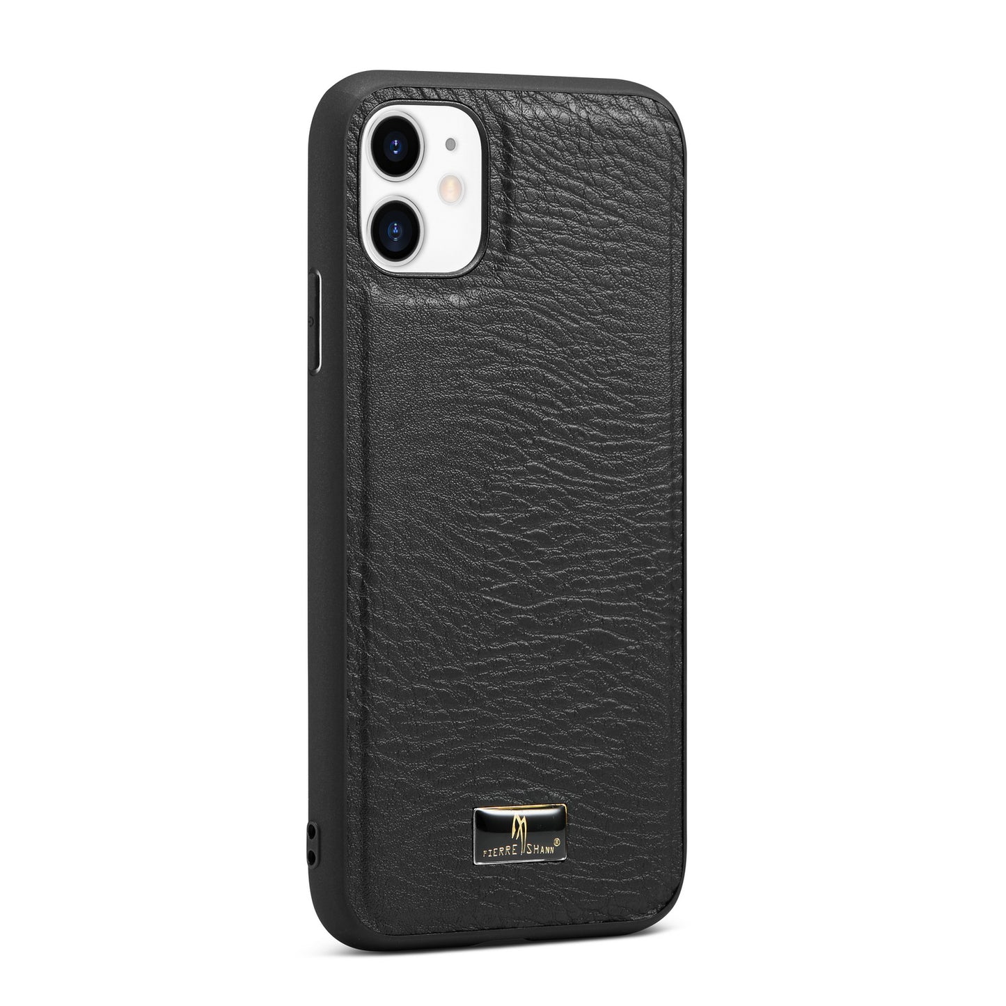 Men's Ironware Symbol Leather iPhone 11 Pro Max Case Back