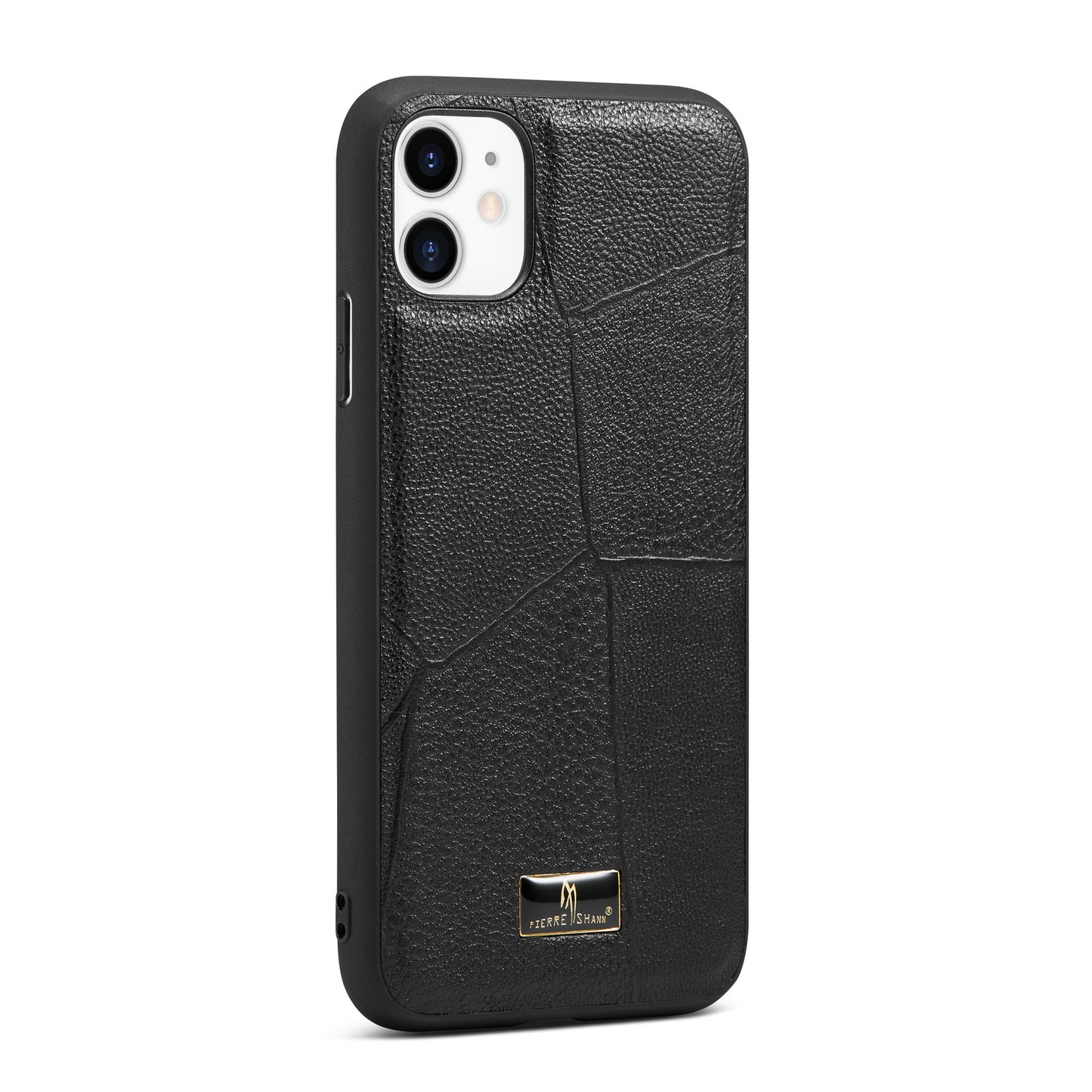 Men's Ironware Symbol Leather iPhone 11 Pro Max Case Back