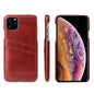 Oil Waxed Leather Card Holder iPhone 11 Pro Max Case Back