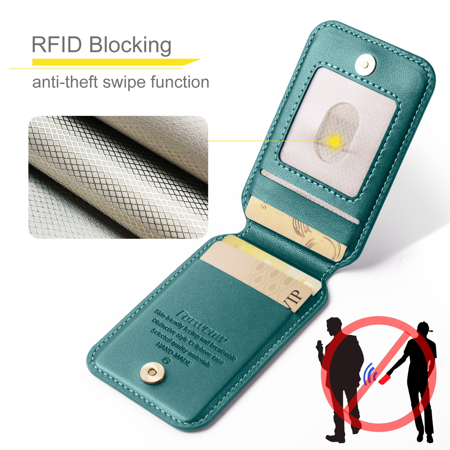 Detachable 2-in-1 Leather Card Bag iPhone 12 Case Magnetic