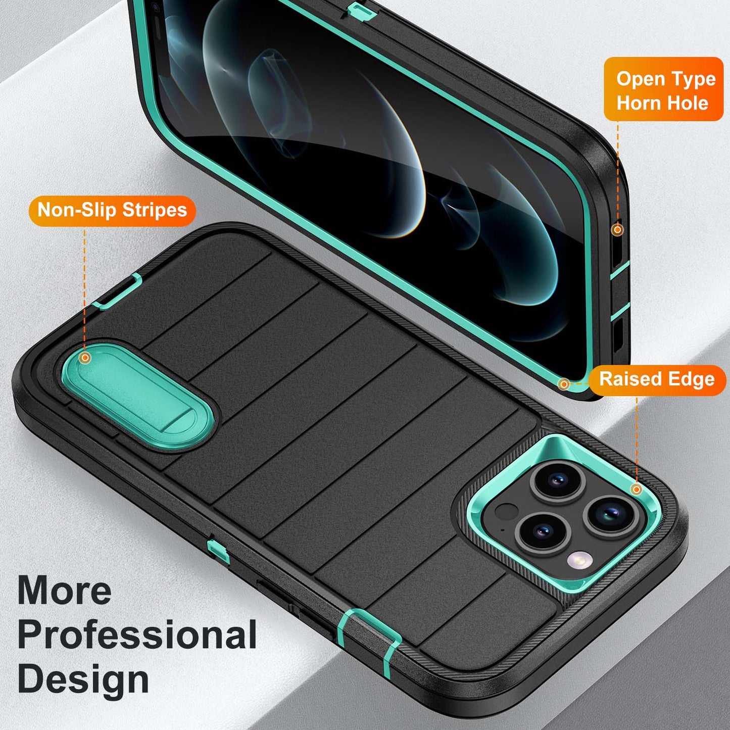 Defender iPhone 12 Case Rotating Ring Stand