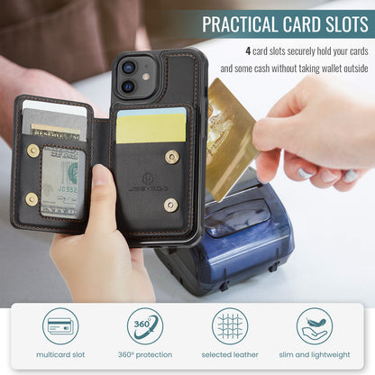 Magnetic Card Holder iPhone 12 Mini Case Detachable RFID Blocking