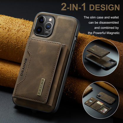 Retro Detachable Fold Card Holder iPhone 12 Mini Case Magnetic Clip