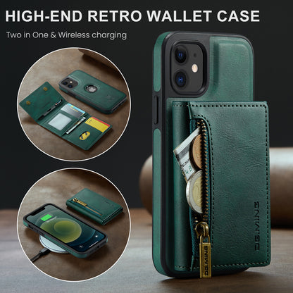 Wallet Detachable Tri-fold iPhone 12 Mini Case Muilti Card Slots