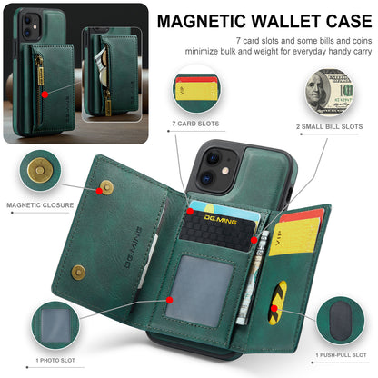 Wallet Detachable Tri-fold iPhone 12 Mini Case Muilti Card Slots