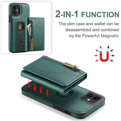 Wallet Detachable Tri-fold iPhone 12 Mini Case Muilti Card Slots