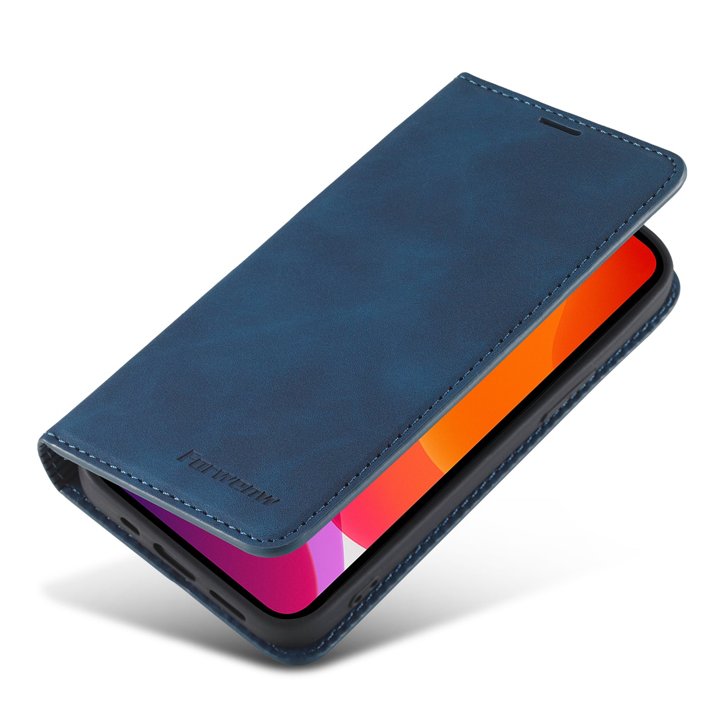 Illusion Slim Retro Leather iPhone 12 Mini Case Magnetic