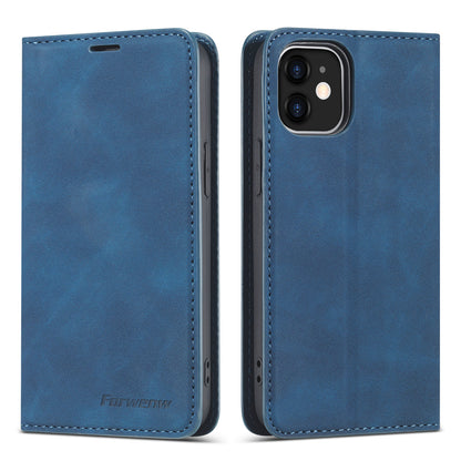 Illusion Slim Retro Leather iPhone 12 Mini Case Magnetic