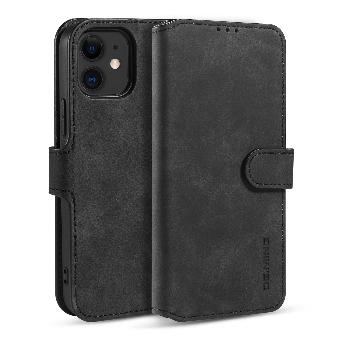 Retro Leather Edge iPhone 12 Mini Case with Hand Strap