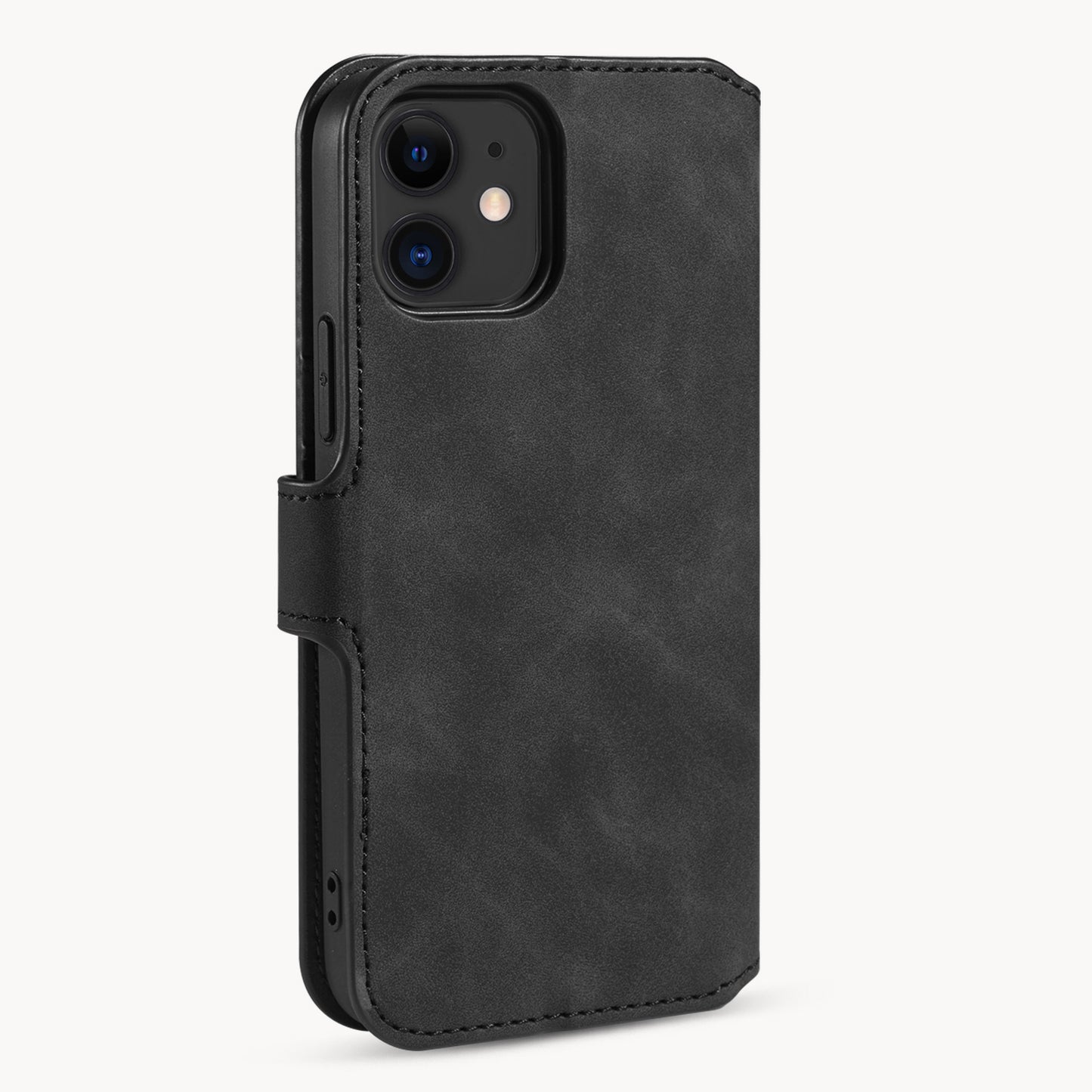 Retro Leather Edge iPhone 12 Mini Case with Hand Strap