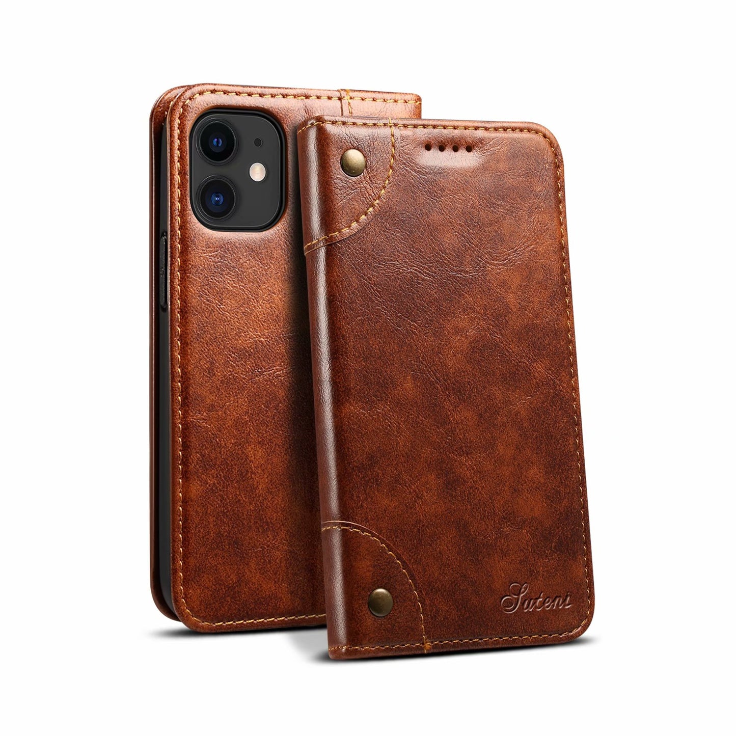 Baroque Wallet Stand iPhone 12 Mini Case Magtic Flip