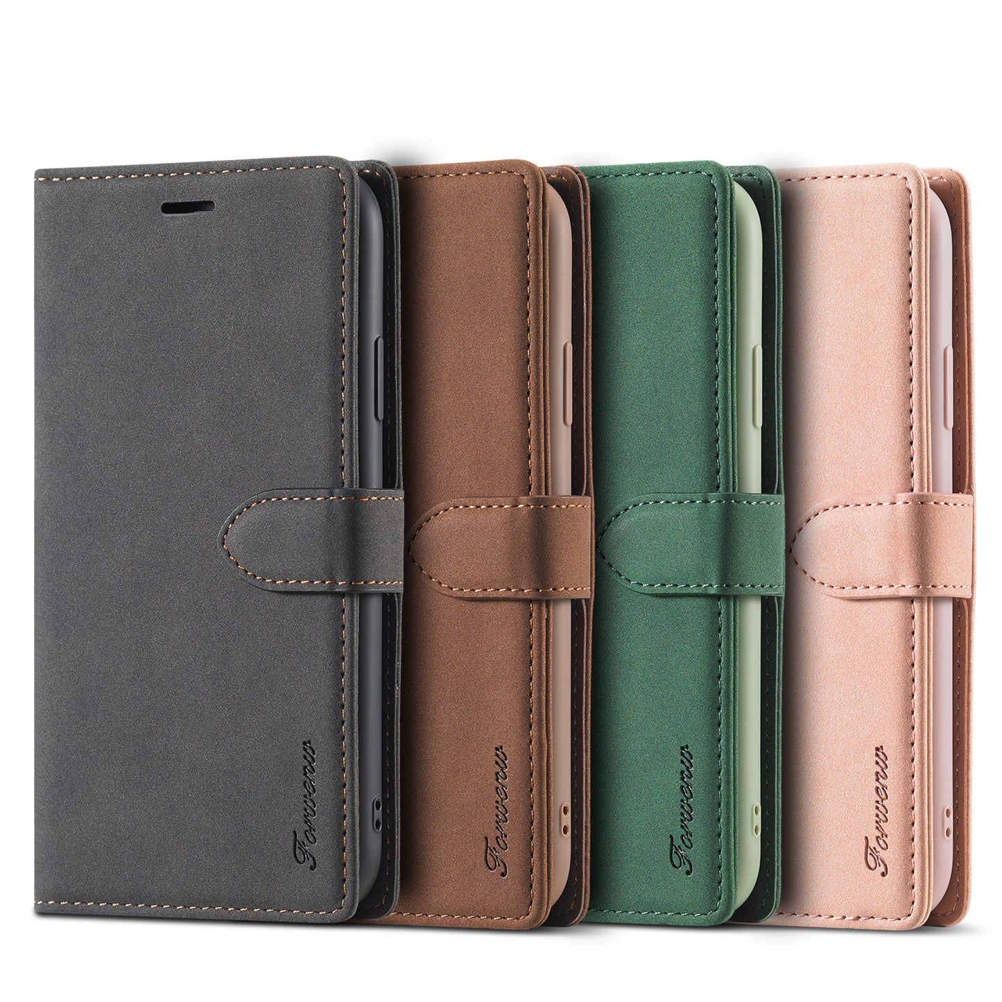 Gentry Slim Wallet Stand iPhone 12 Case Buckle