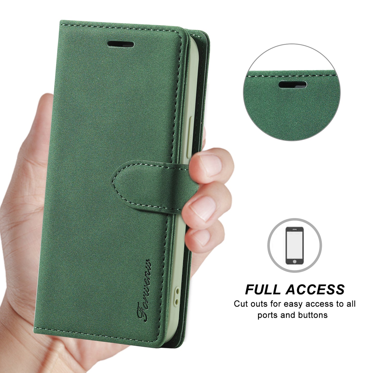 Gentry Slim Wallet Stand iPhone 12 Mini Case Buckle