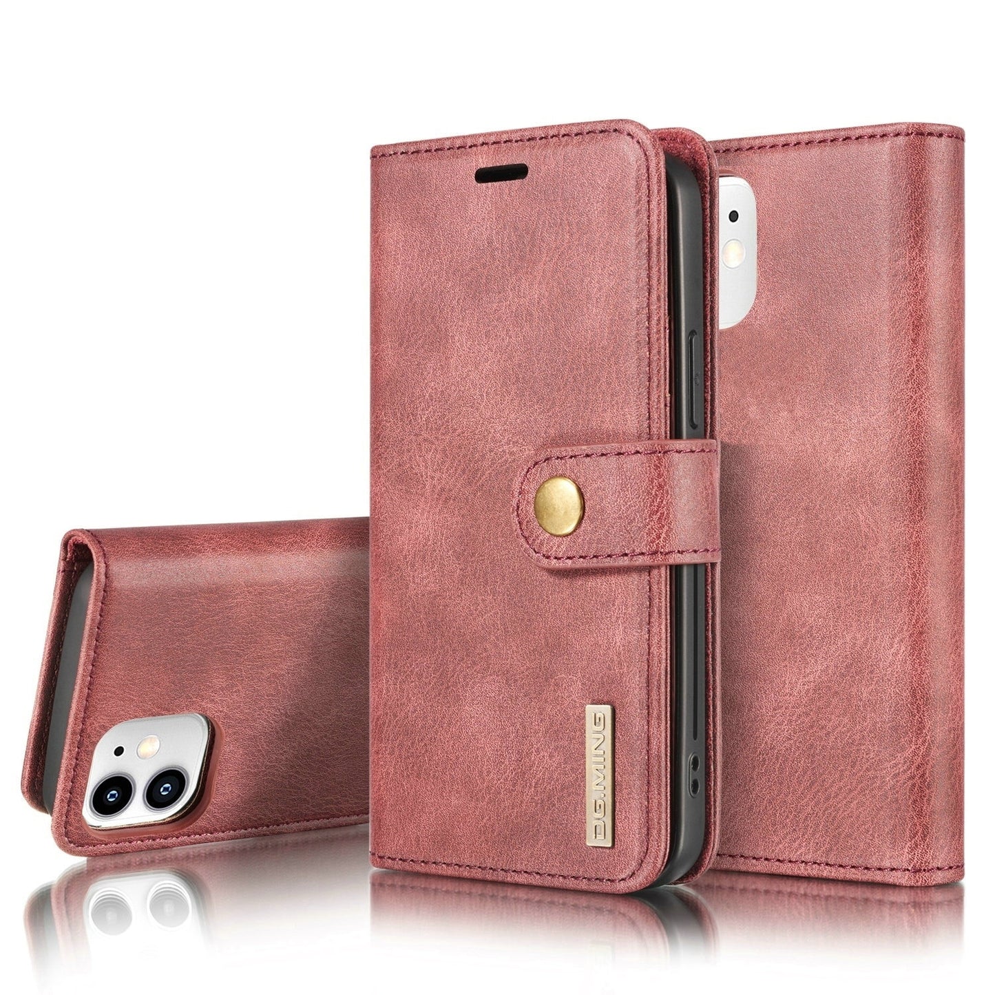 Wallet Detachable 2 In 1 Buckle iPhone 12 Mini Case Magnetic