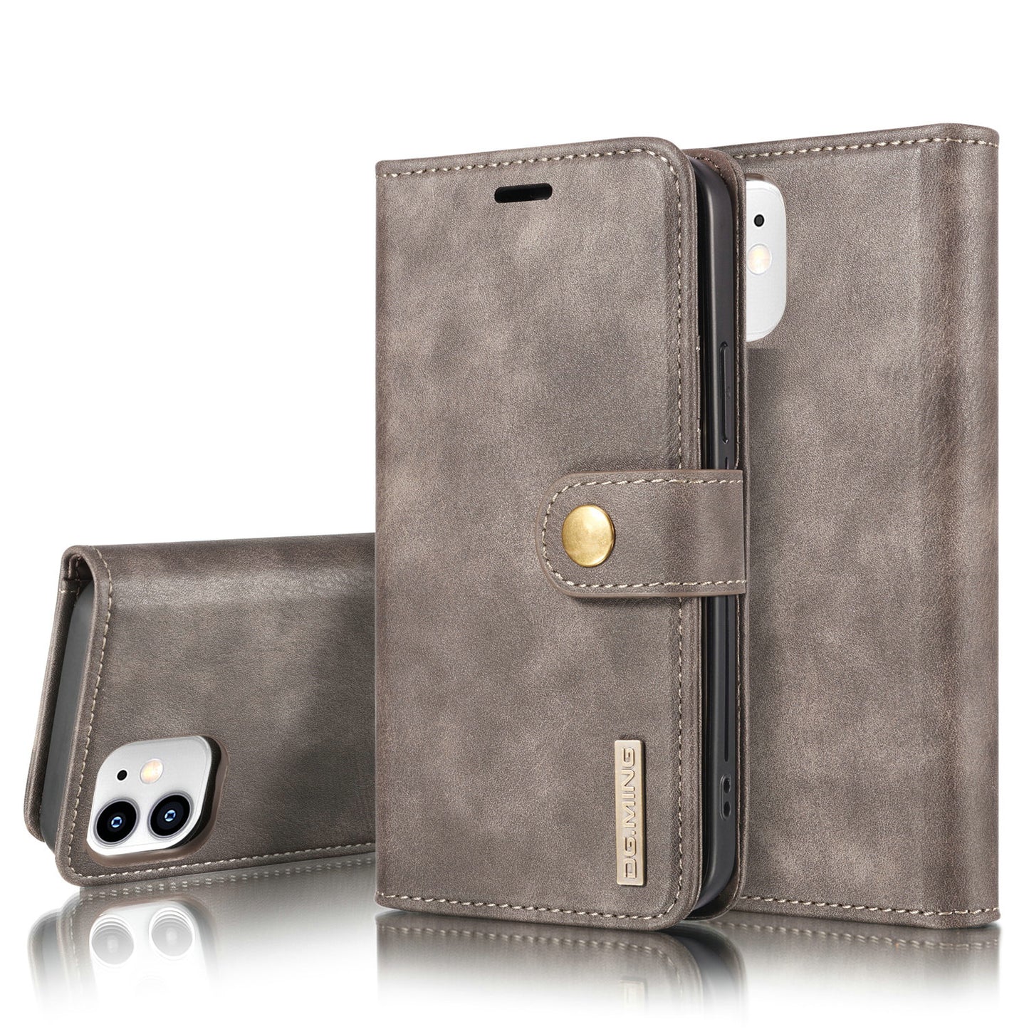 Wallet Detachable 2 In 1 Buckle iPhone 12 Mini Case Magnetic