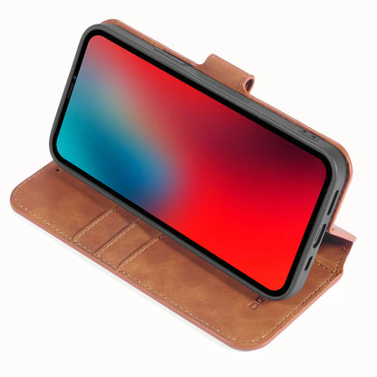 Retro Leather Edge iPhone 12 Case with Hand Strap