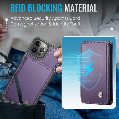 Magnetic Card Holder iPhone 12 Pro Max Case Detachable RFID Blocking