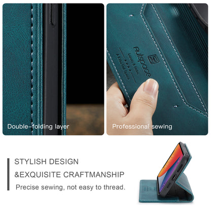 Luxury Retro Leather iPhone 12 Pro Max Case Magnetic Buckle RFID