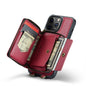 Zipper Card Holder iPhone 12 Pro Case with Shoulder Hand Strap