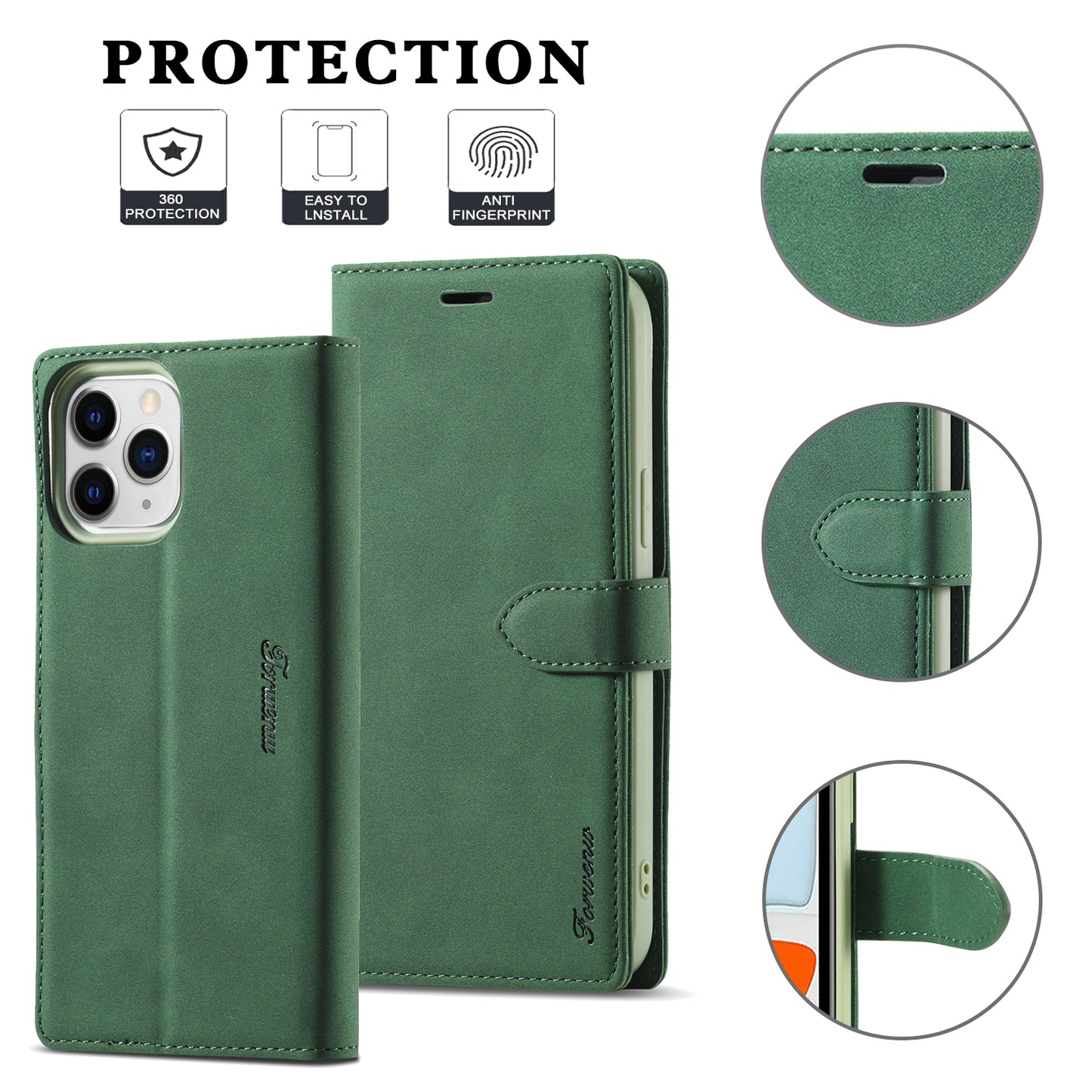 Gentry Slim Wallet Stand iPhone 12 Pro Max Case Buckle