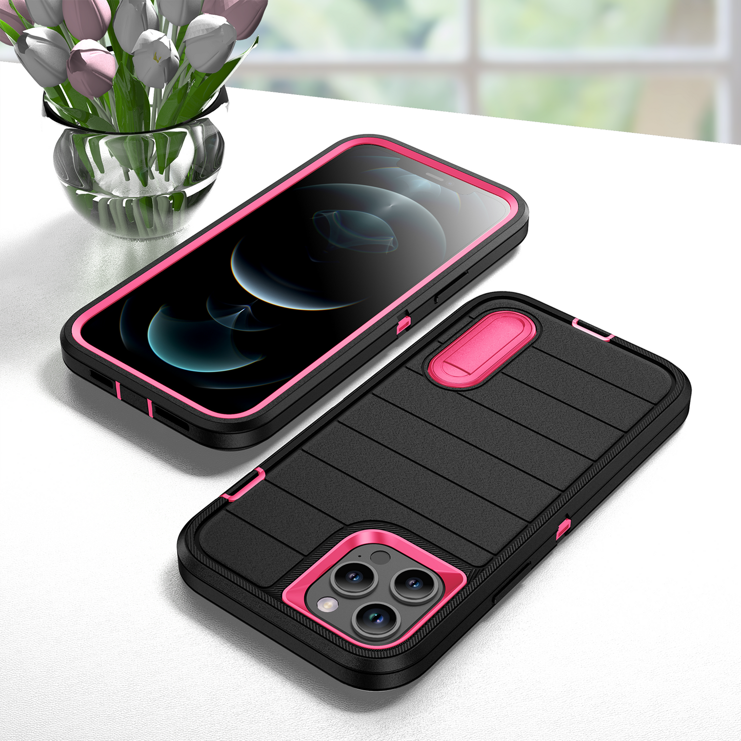 Defender iPhone 12 Pro Max Case Rotating Ring Stand